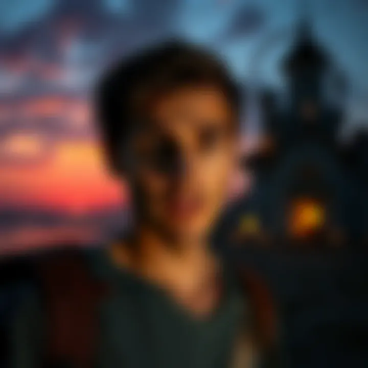 Zak showing fear while exploring the eerie Poveglia Island at dusk