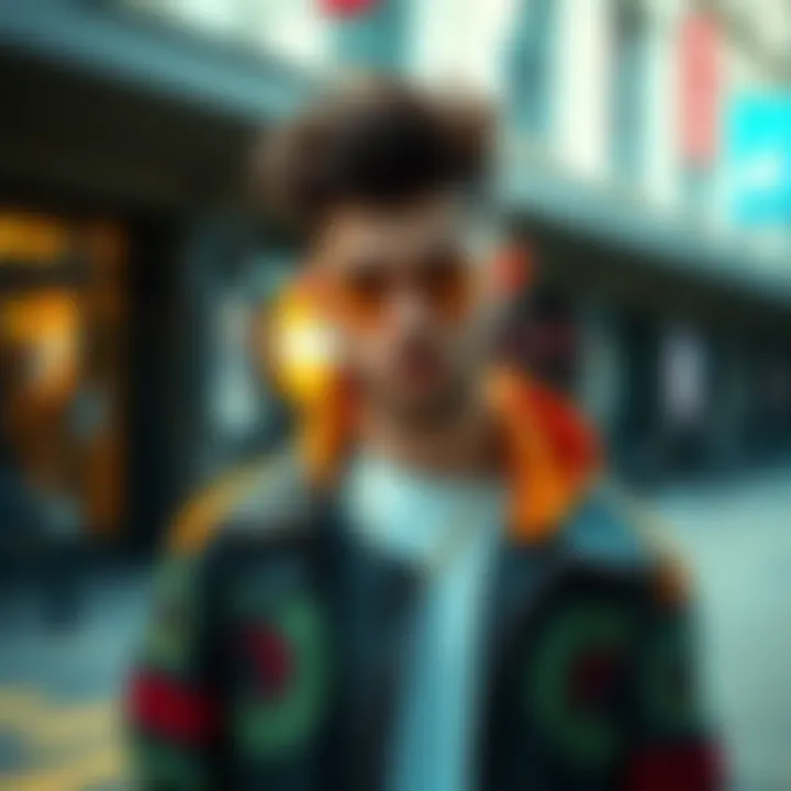 Zayn Malik with unique fashion style Zayn Malik showcasing an unconventional outfit that reflects current pop culture trends