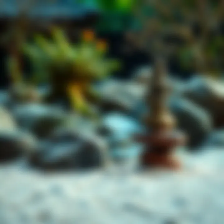 Zen Garden with Rocks and Sand A serene Zen garden featuring carefully arranged rocks and smooth sand, symbolizing clarity and awareness in Zen philosophy.