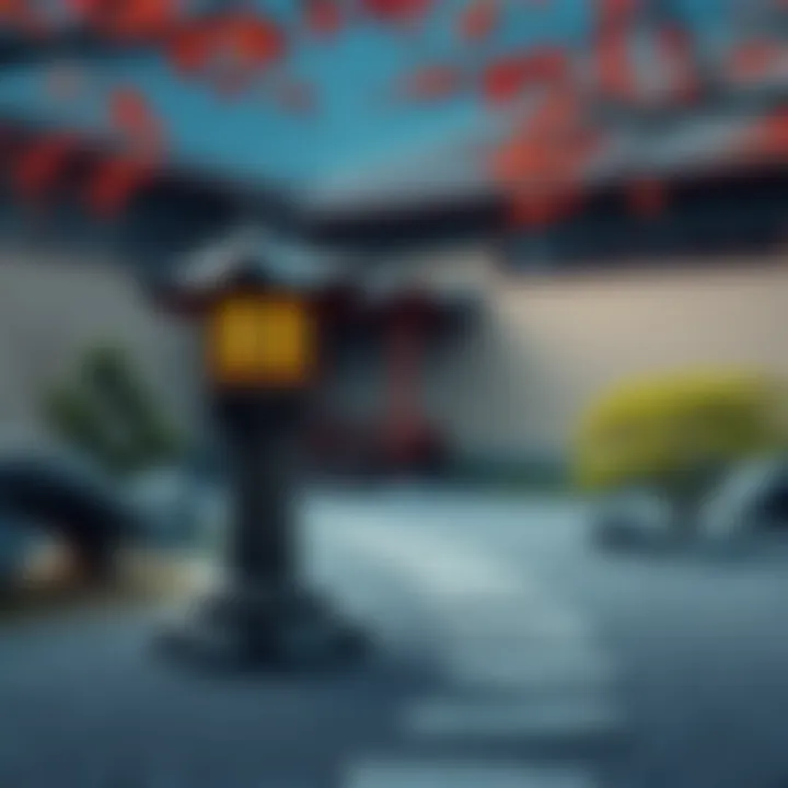 A serene Zen garden featuring a stone lantern and raked gravel, symbolizing tranquility and meditation.