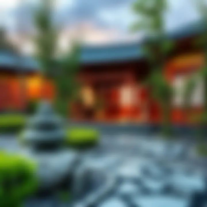 A serene Zen garden with a small stone path and bamboo, symbolizing contemplation on assisted dying, abortion, and homosexuality.