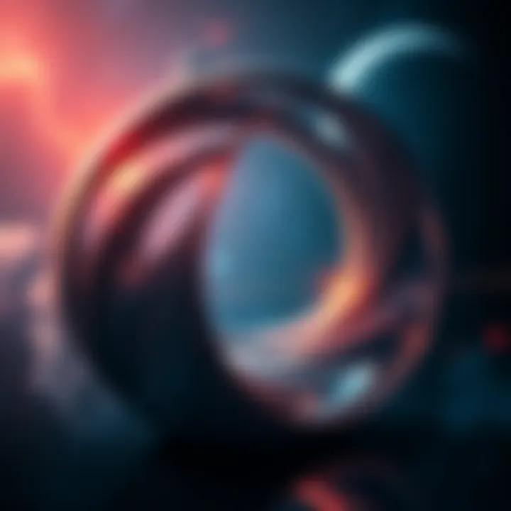 A visual representation of the universe as a closed geometric structure with swirling patterns symbolizing entropy and gravity.