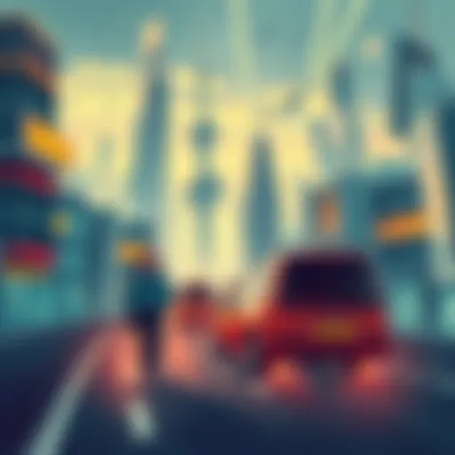 An illustration showing a futuristic city powered by limitless energy, with clean transportation and happy people, symbolizing the benefits of zero point energy revealed in UFO files.