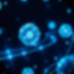 A visual representation of zero-point energy with glowing blue orbs and energy waves