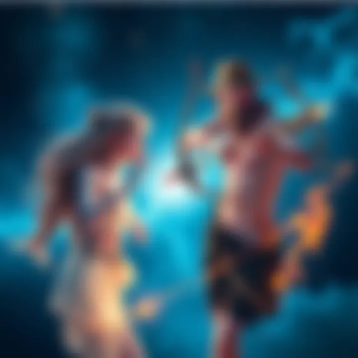 An artistic representation of Aquarius and Sagittarius symbolizing mental stimulation and dynamic conversations