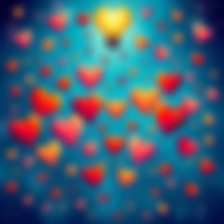 A colorful illustration showing various zodiac signs with hearts, representing a lighthearted ranking of lovers based on astrological signs.