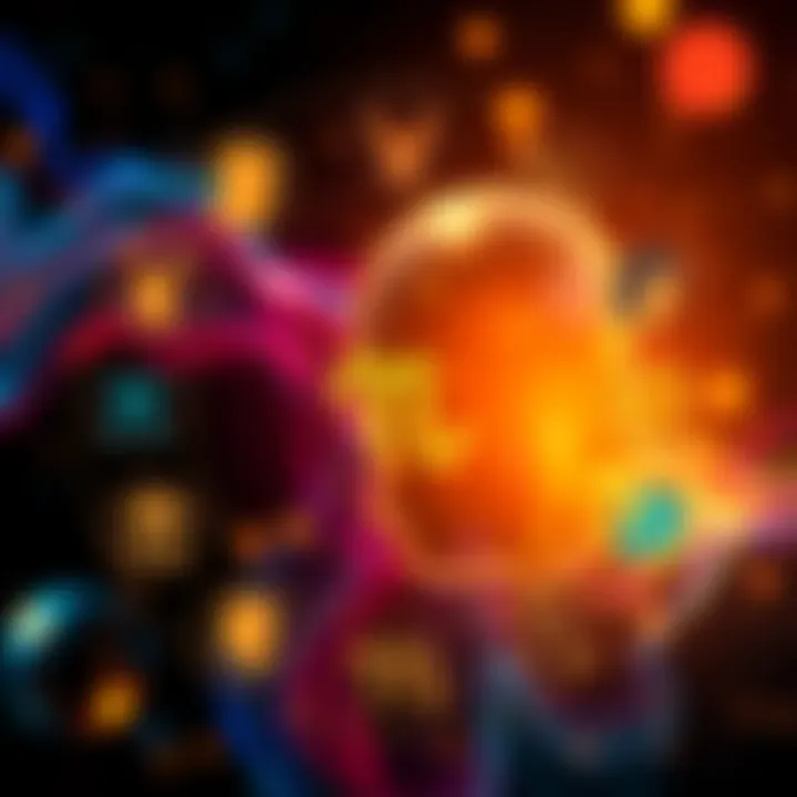 A graphic showing different zodiac signs alongside corresponding MBTI personality type icons, symbolizing their compatibility.