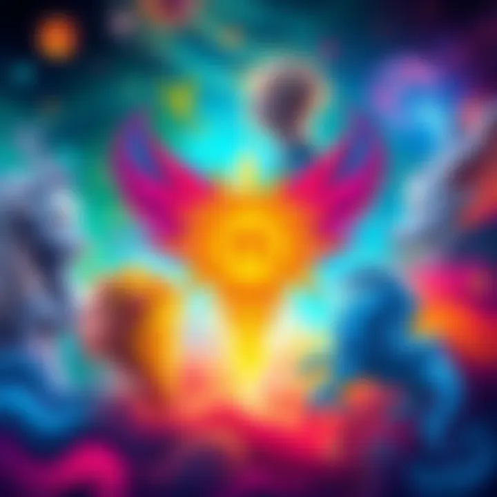 Zodiac Signs and Personality Traits A colorful illustration showing different zodiac signs with symbols representing traits like creativity and compassion