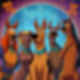 Illustration of zodiac signs personified as Scooby-Doo characters, showcasing their traits and personalities in a fun way