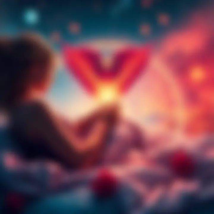 Graphic showing zodiac signs with romantic imagery and celestial elements