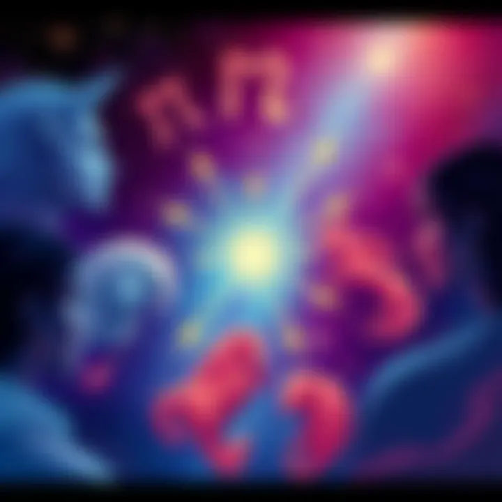 Zodiac Signs Attraction Illustration showing various zodiac signs with arrows connecting them, symbolizing attraction despite low compatibility.