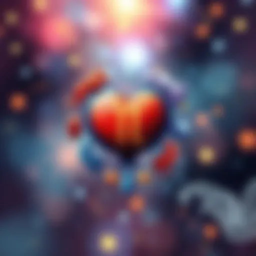 A colorful illustration showing symbols of different zodiac signs around a heart, highlighting their unique attractive traits.