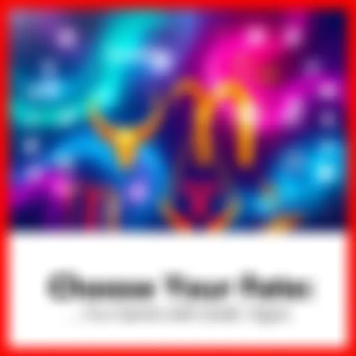 A colorful illustration showing four zodiac signs: Aquarius, Aries, Leo, and Libra, each represented by their symbols, inviting viewers to choose one for a playful scenario.