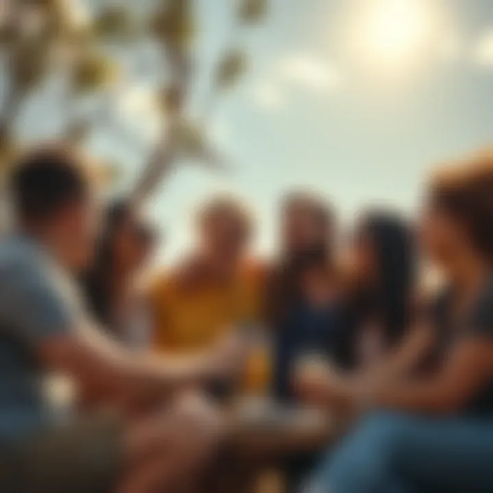 A group of friends, each representing different zodiac signs, enjoying a sunny day outdoors, highlighting Earth and Fire signs in their interactions.