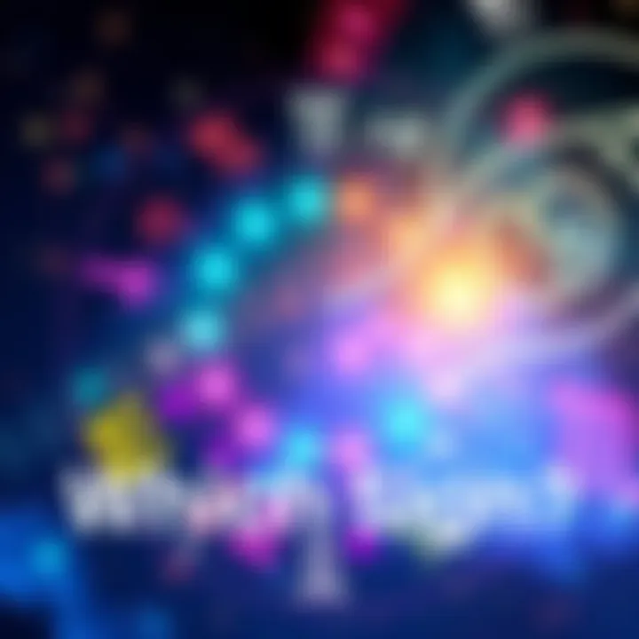 Colorful zodiac signs arranged in a circle with astrological symbols and stars