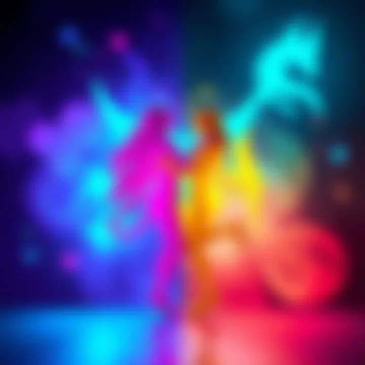 A graphic showing two zodiac signs intertwined, symbolizing two ideal life partners. Bright colors represent their traits and connection.