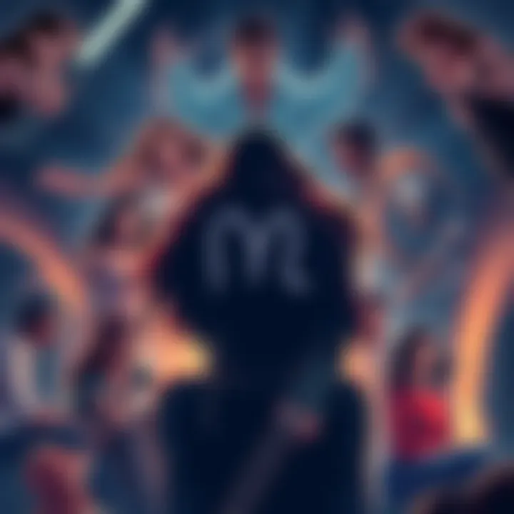 Zodiac Signs in Drama Illustration of zodiac signs surrounded by dramatic scenes representing various life dilemmas.