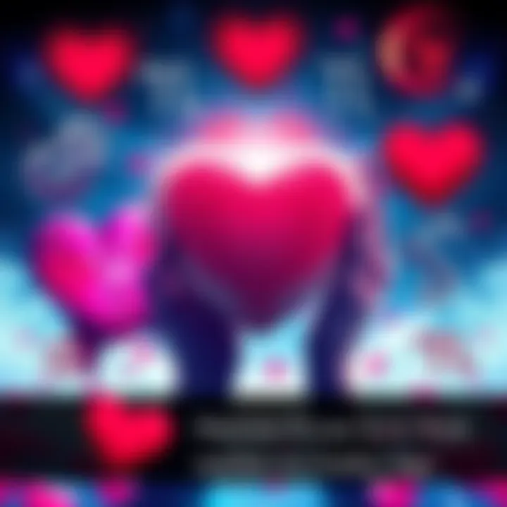 Illustration showing zodiac signs with hearts representing different love styles.