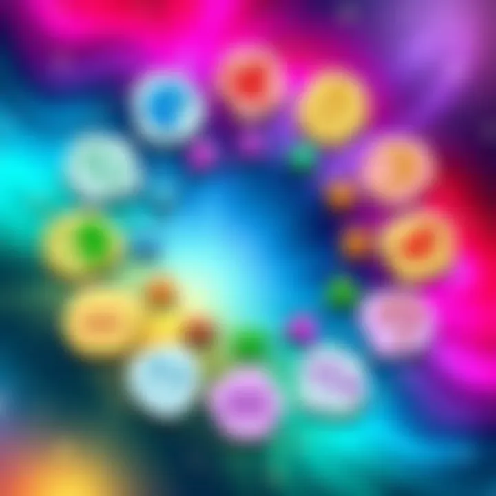 Zodiac Signs Questions A colorful illustration featuring the twelve zodiac signs arranged in a circular pattern, each surrounded by thought bubbles with reflective questions for self-exploration in 2026.
