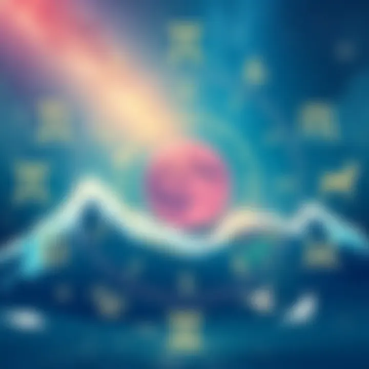 Illustration of zodiac symbols surrounded by calming sounds like waves and nature, representing relaxation through ASMR.