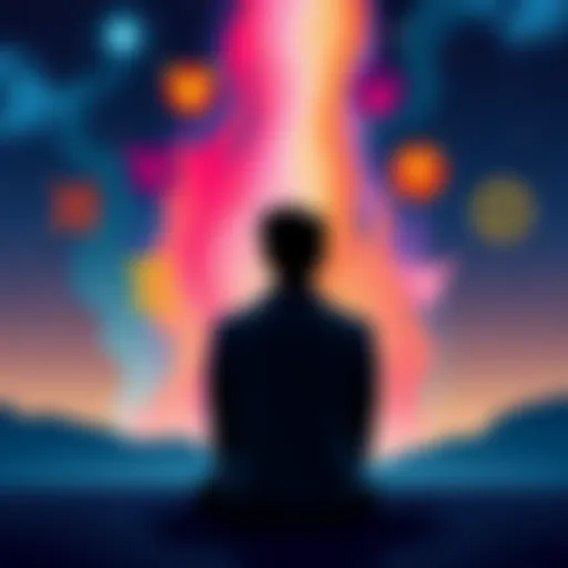 Illustration of zodiac signs icons with a person sitting alone, indicating preference for silence over arguments.