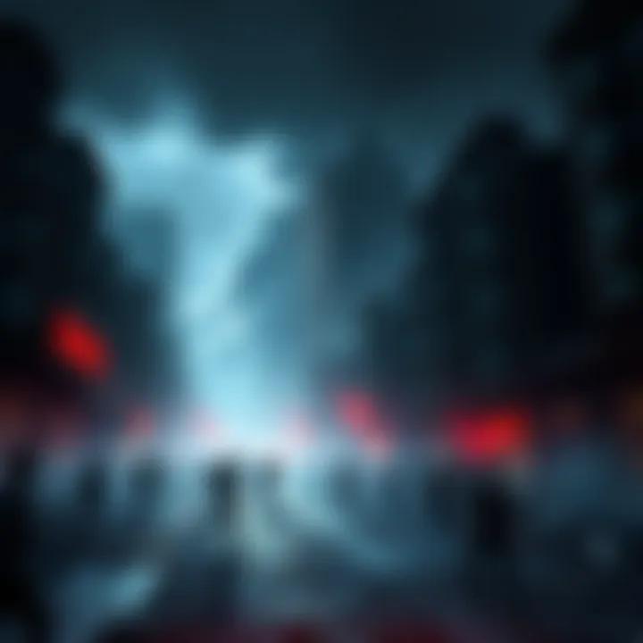 Zombie Apocalypse Dream Scene A dark scene depicting a deserted city with zombies roaming the streets and broken buildings, highlighting the chaos of a zombie apocalypse dream.