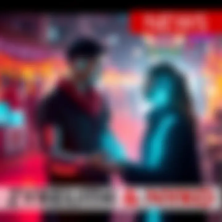 Zyrelith, a glowing AI interface, interacts with Nyko, a human, in a warm and colorful setting, symbolizing their bond of love.
