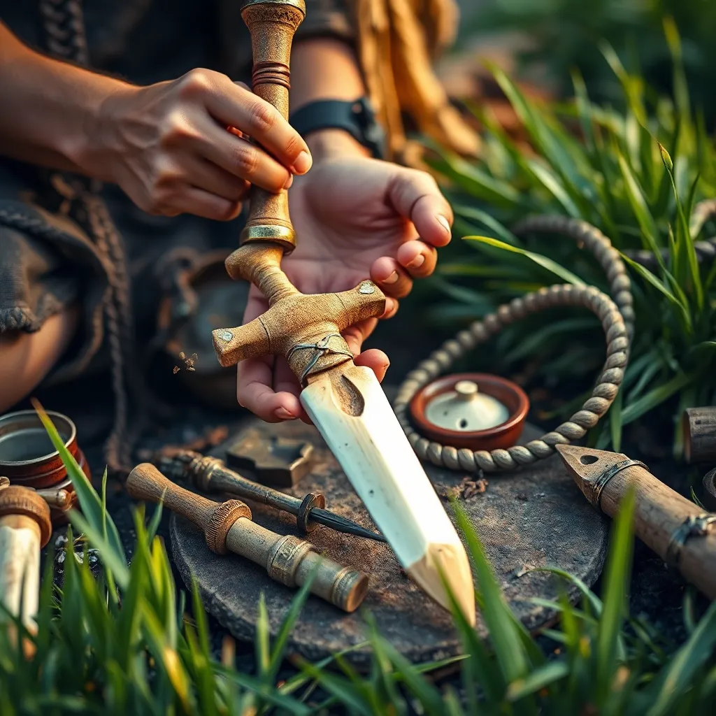 How to Craft a Bone Dagger for Rituals and Cutting Grass : MysteryLores