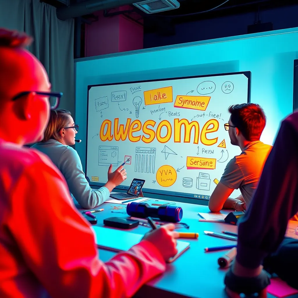 Exploring Synonyms for Awesome : A Drawing Stream Experiment