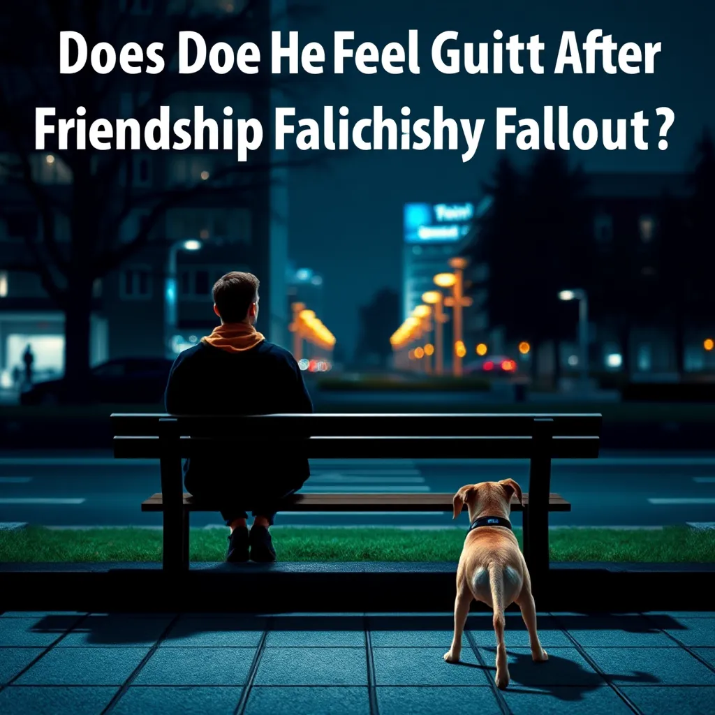 Does He Feel Guilt After Our Friendship Fallout? : MysteryLores