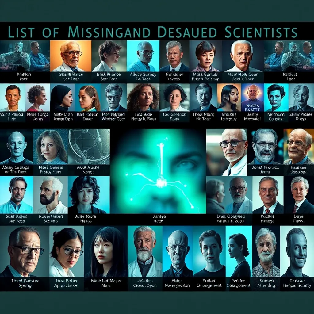 Missing Scientists Graph Comprehensive List of Missing and Deceased Scientists : MysteryLores