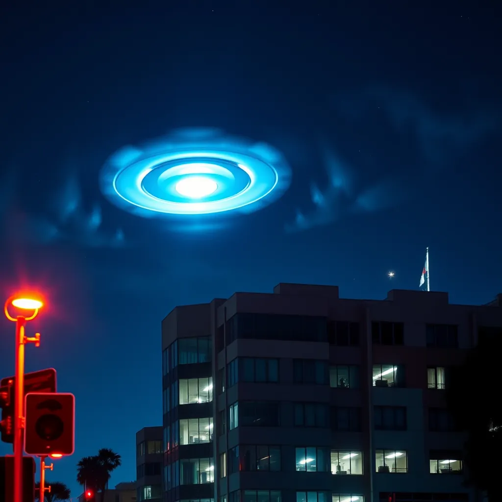 Mysterious Object Spotted Over Los Angeles Office Late Night : MysteryLores