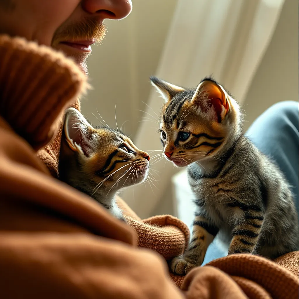 Image showcasing Stray Kitten Brings Comfort After Worry for Pet Cat : MysteryLores